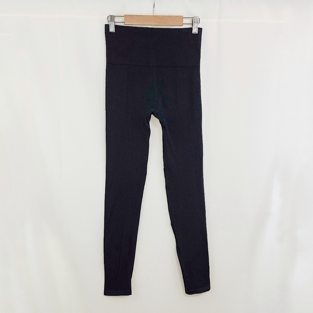 Spanx leggings heathered black shapewear size small